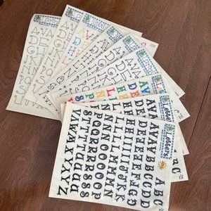 Vintage Provo Craft Letters and Numbers Sticker Sheets, Scrapbooking Letters and